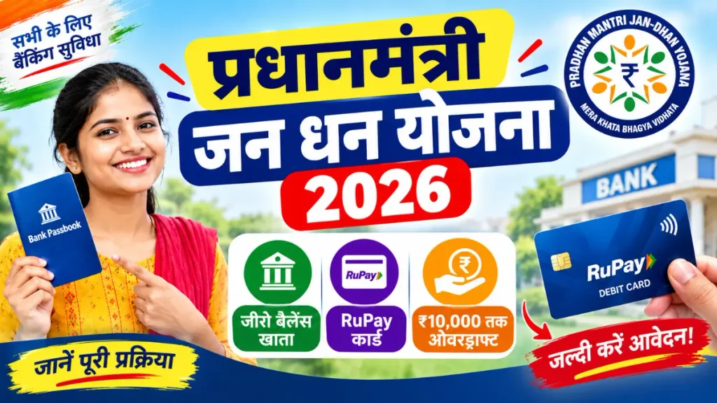 PM Jan Dhan Yojana 2026: खाता कैसे खोलें, लाभ व पात्रता